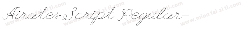 Airates Script Regular字体转换